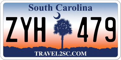SC license plate ZYH479