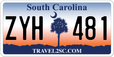 SC license plate ZYH481