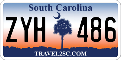 SC license plate ZYH486