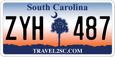 SC license plate ZYH487