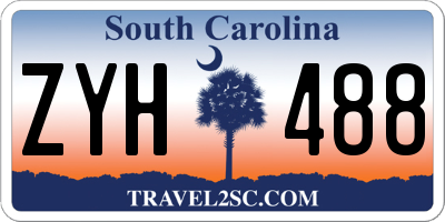 SC license plate ZYH488