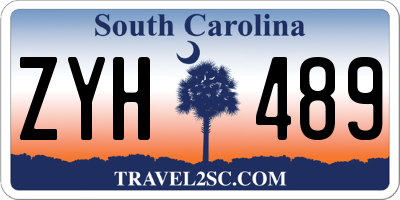 SC license plate ZYH489