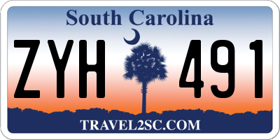 SC license plate ZYH491
