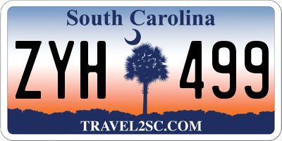 SC license plate ZYH499