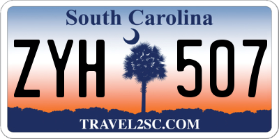 SC license plate ZYH507