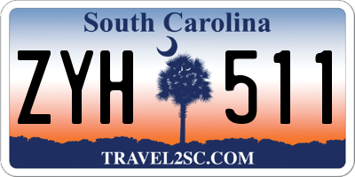 SC license plate ZYH511