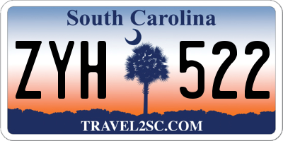 SC license plate ZYH522
