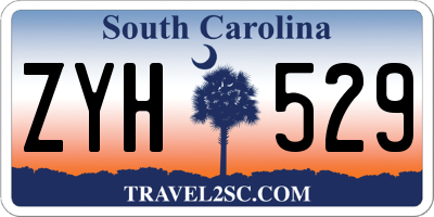 SC license plate ZYH529