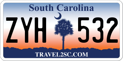SC license plate ZYH532