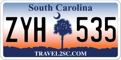 SC license plate ZYH535