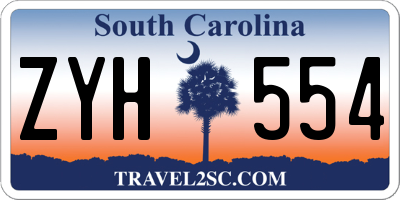 SC license plate ZYH554