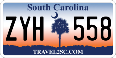 SC license plate ZYH558