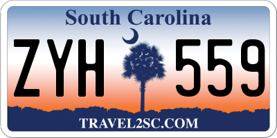 SC license plate ZYH559