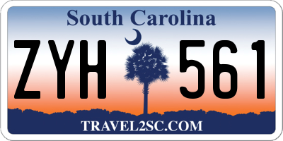 SC license plate ZYH561