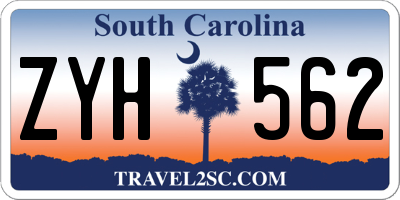 SC license plate ZYH562