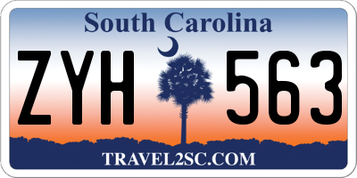 SC license plate ZYH563