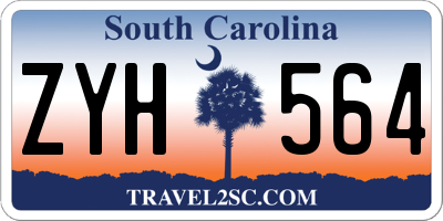 SC license plate ZYH564