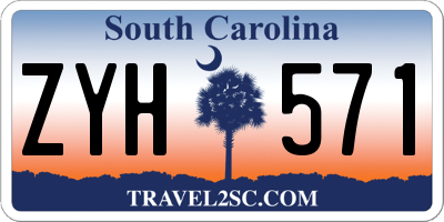 SC license plate ZYH571