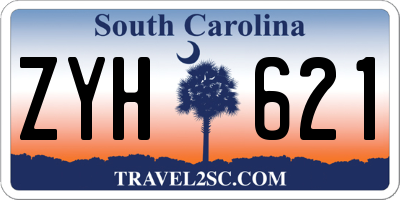 SC license plate ZYH621