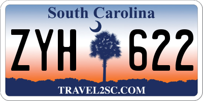 SC license plate ZYH622