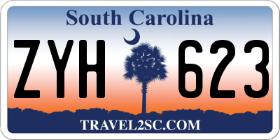 SC license plate ZYH623