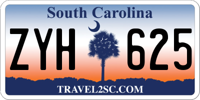 SC license plate ZYH625