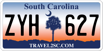 SC license plate ZYH627