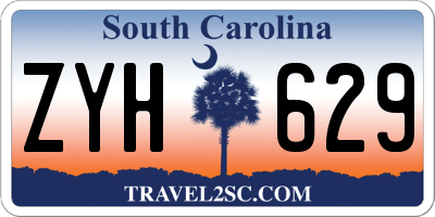 SC license plate ZYH629