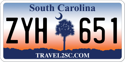 SC license plate ZYH651