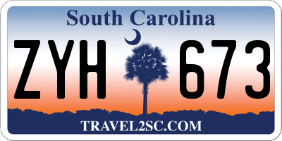 SC license plate ZYH673