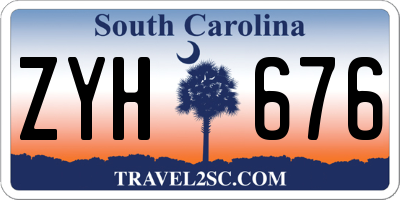 SC license plate ZYH676