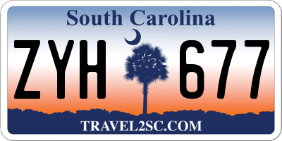 SC license plate ZYH677