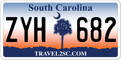 SC license plate ZYH682