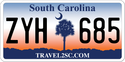 SC license plate ZYH685