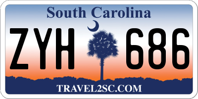 SC license plate ZYH686