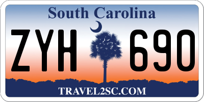 SC license plate ZYH690