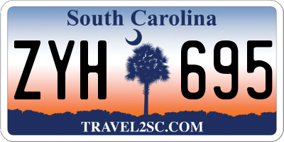 SC license plate ZYH695