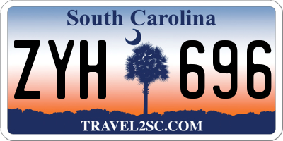 SC license plate ZYH696