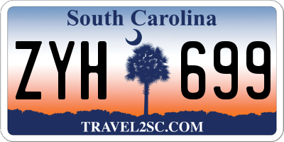 SC license plate ZYH699