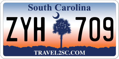SC license plate ZYH709