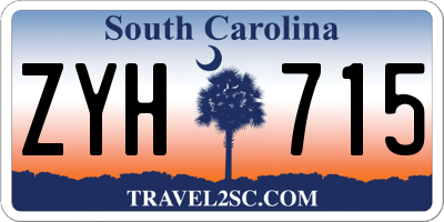 SC license plate ZYH715