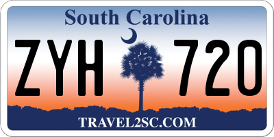 SC license plate ZYH720