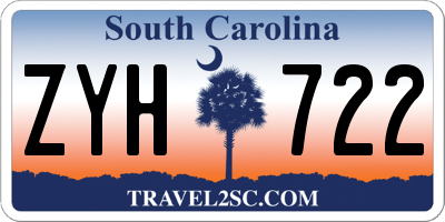 SC license plate ZYH722