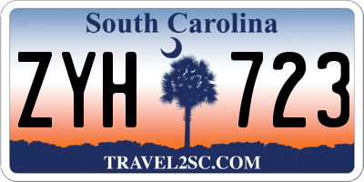 SC license plate ZYH723