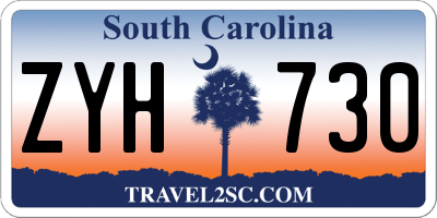SC license plate ZYH730