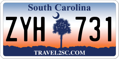 SC license plate ZYH731