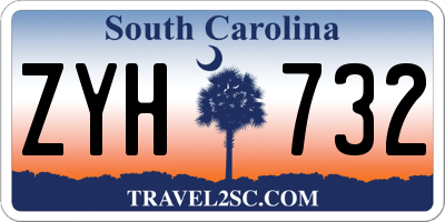 SC license plate ZYH732