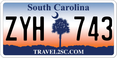 SC license plate ZYH743