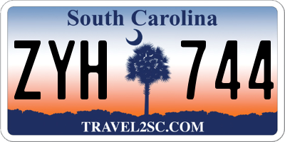 SC license plate ZYH744