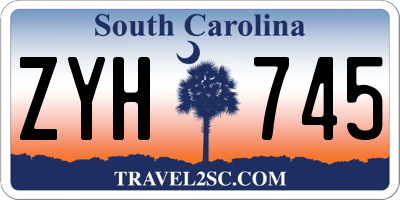 SC license plate ZYH745